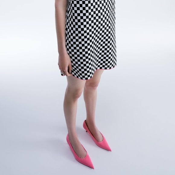 ZARA SATIN EFFECT POINTED TOE HEELS - fuchsia - Picture 6 of 17